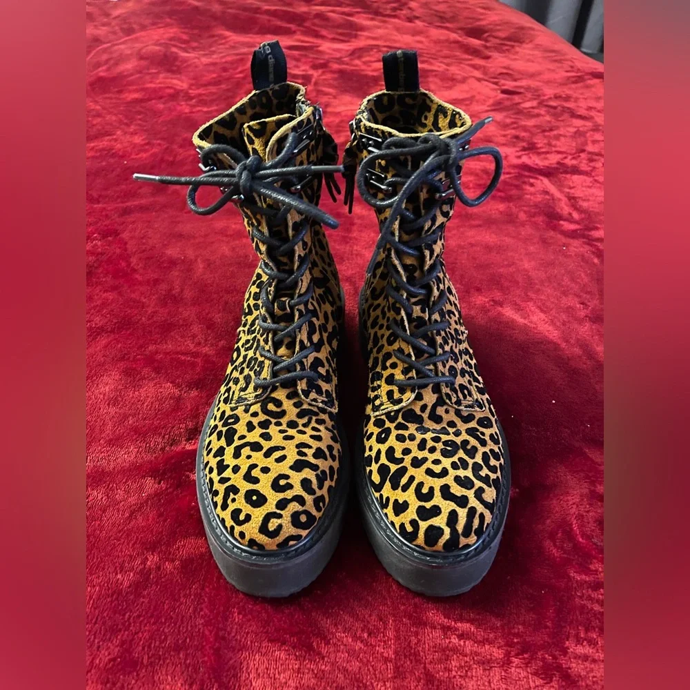 Diane Von Furstenberg DVF In Charge Leopard Ankle Boots‎ 6.5 - Picture 3 of 16